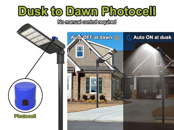 LED Area Light Dusk to Dawn Photocell