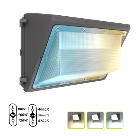 Outdoor wall light fixture with specifications on a white background