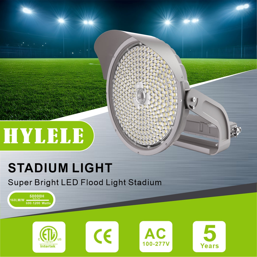 HYLELE stadium light with green field background