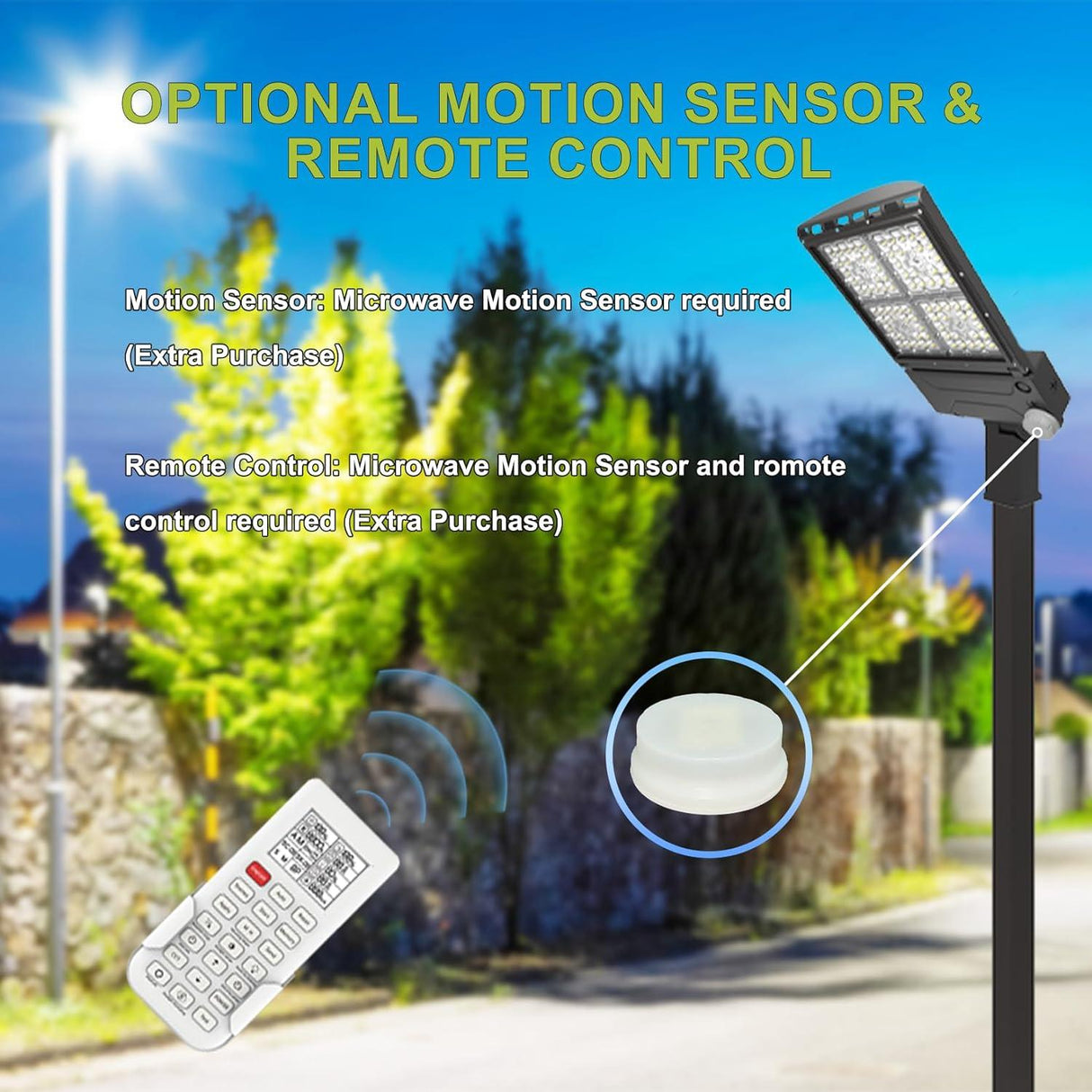 LED Area Light  Optional Motion Sensor and Remote Control