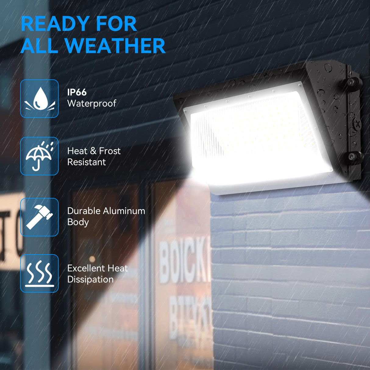 Hylele 120W LED Wall Pack Light with Photocell -WP01
